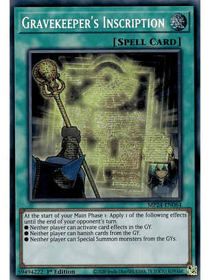 Gravekeeper's Inscription - MP24-EN064 - Prismatic Secret Rare
