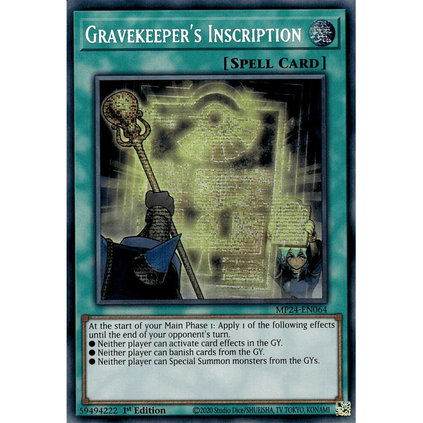 Gravekeeper's Inscription - MP24-EN064 - Prismatic Secret Rare