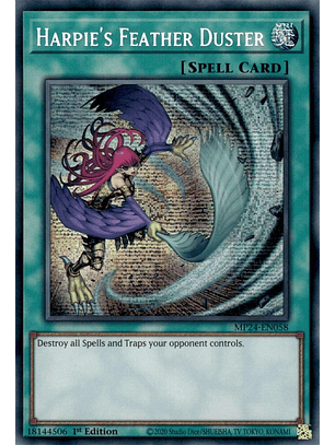 Harpie's Feather Duster (alternate artwork) - MP24-EN058 - Prismatic Secret Rare