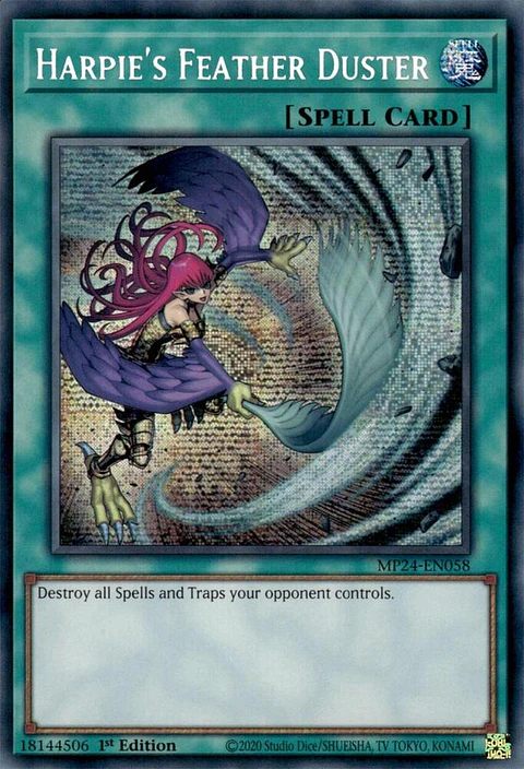 Harpie's Feather Duster (alternate artwork) - MP24-EN058 - Prismatic Secret Rare