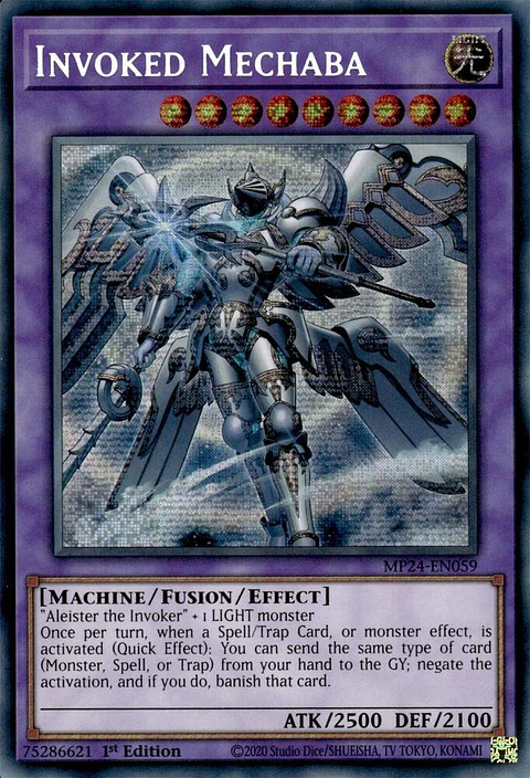 Invoked Mechaba (alternate artwork) - MP24-EN059 - Prismatic Secret Rare