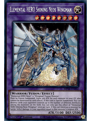 Elemental HERO Shining Neos Wingman - MP24-EN062 - Prismatic Secret Rare