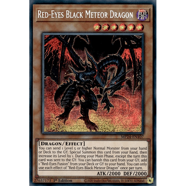 Red-Eyes Black Meteor Dragon - MP24-EN107 - Prismatic Secret Rare