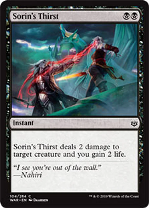 Sorin's Thirst - WAR - C 