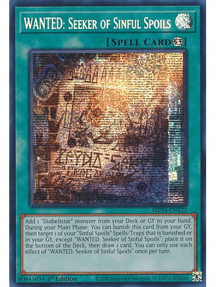 WANTED: Seeker of Sinful Spoils - MP24-EN122 - Prismatic Secret Rare