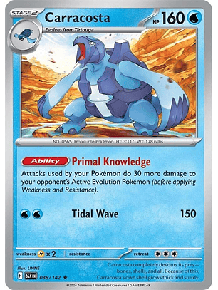 Carracosta - 038/142 - Holo Rare
