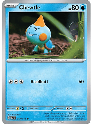 Chewtle - 043/142 - Common