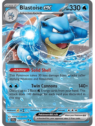 Blastoise ex - 030/142 - Ultra Rare