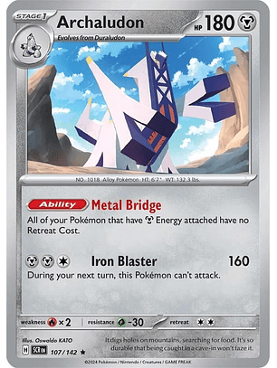 Archaludon - 107/142 - Holo Rare