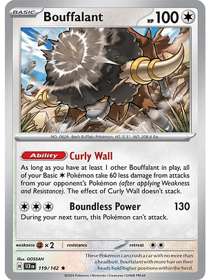 Bouffalant - 119/142 - Holo Rare