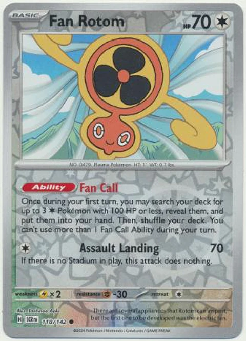 Fan Rotom - 118/142 - Common