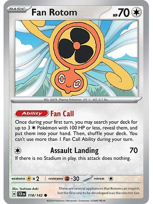 Fan Rotom - 118/142 - Common