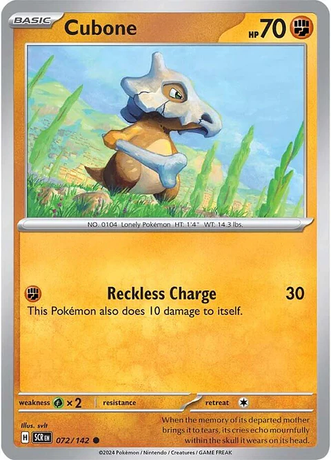 Cubone - 072/142 - Common - SCR