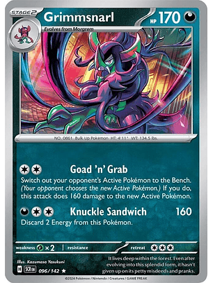 Grimmsnarl - 096/142 - Holo Rare - SCR