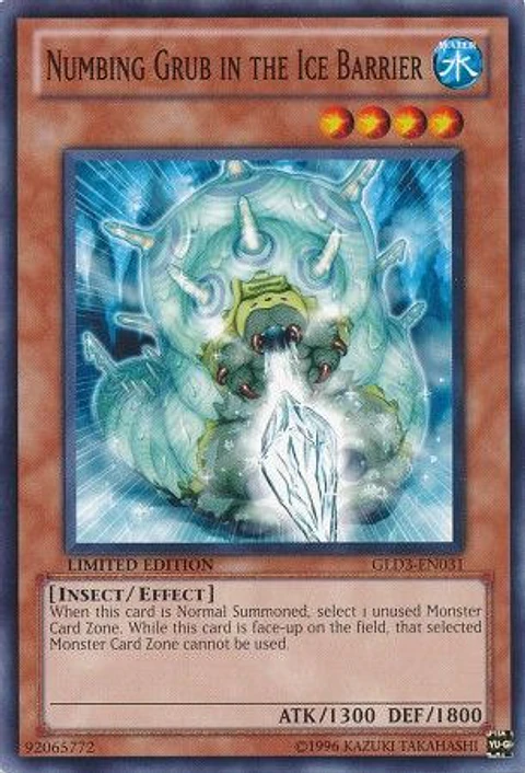 Numbing Grub in the Ice Barrier - GLD3-EN031 - Common