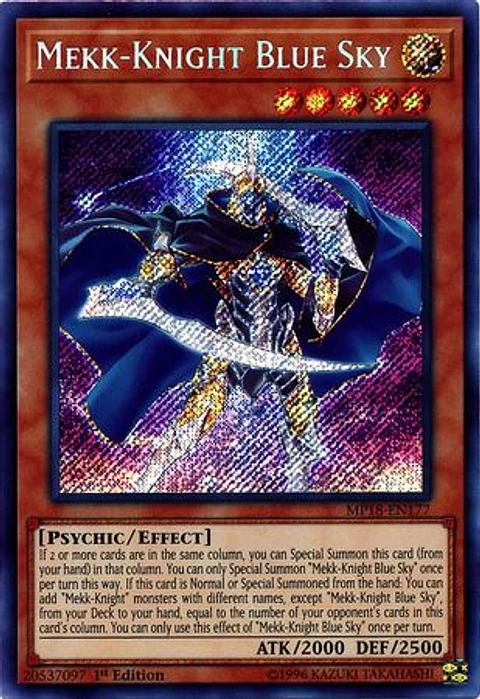 Mekk-Knight Blue Sky - MP18-EN177 - Secret Rare (dañado)