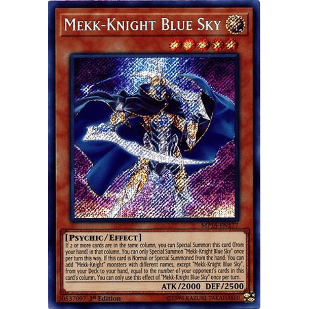 Mekk-Knight Blue Sky - MP18-EN177 - Secret Rare (dañado)