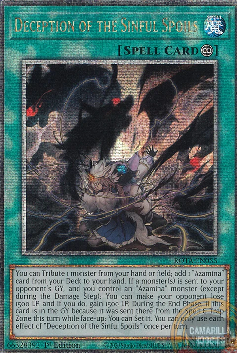 Deception of the Sinful Spoils - ROTA-EN055 - Quarter Century Secret Rare 