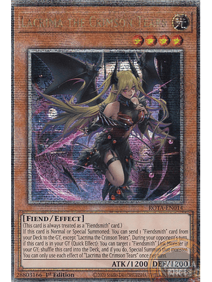 Lacrima the Crimson Tears - ROTA-EN014 - Quarter Century Secret Rare