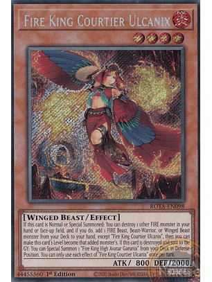 Fire King Courtier Ulcanix - ROTA-EN098 - Secret Rare 