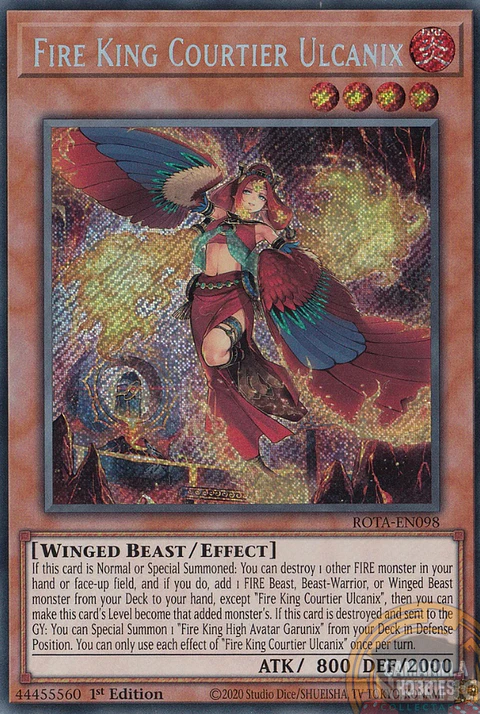 Fire King Courtier Ulcanix - ROTA-EN098 - Secret Rare 