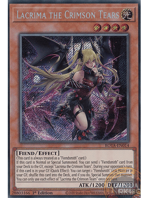 Lacrima the Crimson Tears - ROTA-EN014 - Secret Rare