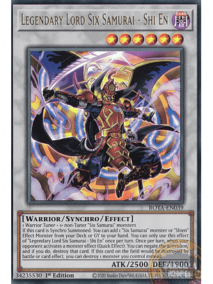 Legendary Lord Six Samurai - Shi En - ROTA-EN039 - Ultra Rare 