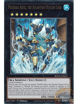 Poseidra Abyss, the Atlantean Dragon Lord - ROTA-EN043 - Ultra Rare 