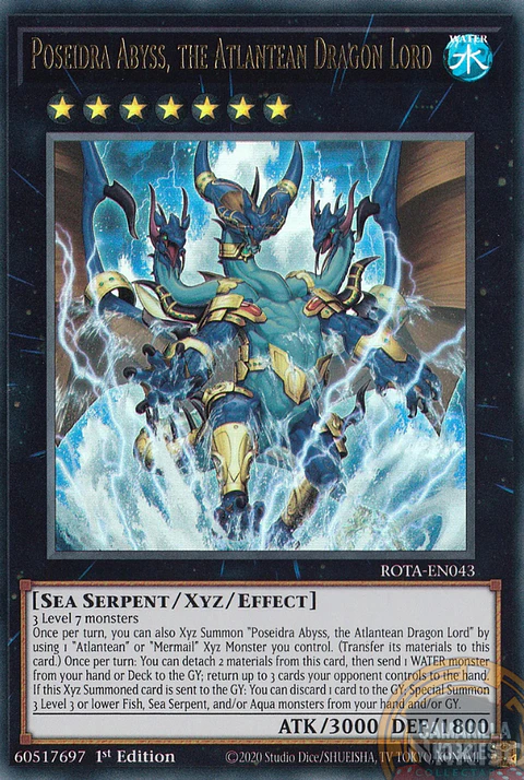 Poseidra Abyss, the Atlantean Dragon Lord - ROTA-EN043 - Ultra Rare 