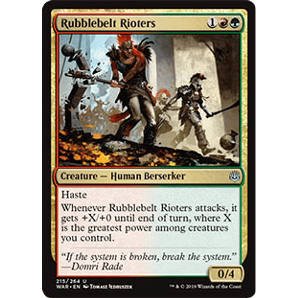 Rubblebelt Rioters - WAR - U 