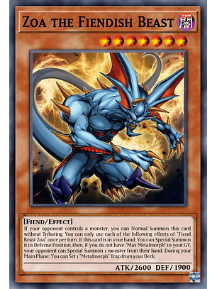 Zoa the Fiendish Beast - ROTA-EN007 - Common 