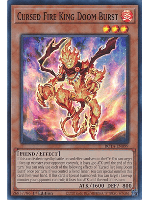 Cursed Fire King Doom Burst - ROTA-EN099 - Super Rare 