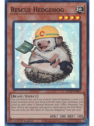 Rescue Hedgehog - ROTA-EN097 - Super Rare 