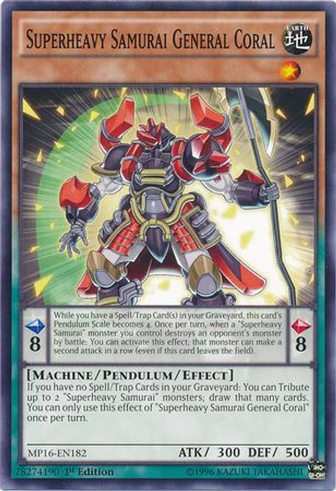 Superheavy Samurai General Coral - MP16-EN182 - Common