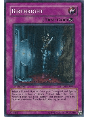 Birthright - STON-EN057 - Super Rare (daño menor)
