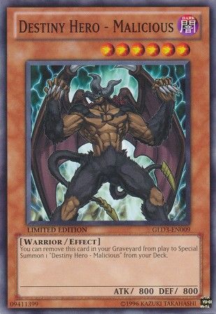 Destiny Hero - Malicious - GLD3-EN009 - Common 1