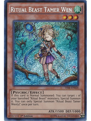 Ritual Beast Tamer Wen - THSF-EN024 - Secret Rare (frances)