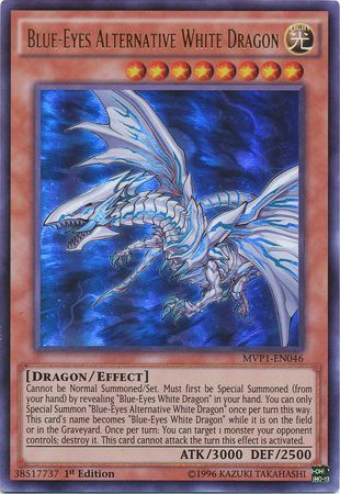 Blue-Eyes Alternative White Dragon - MVP1-EN046 - Ultra Rare (dañado) 1