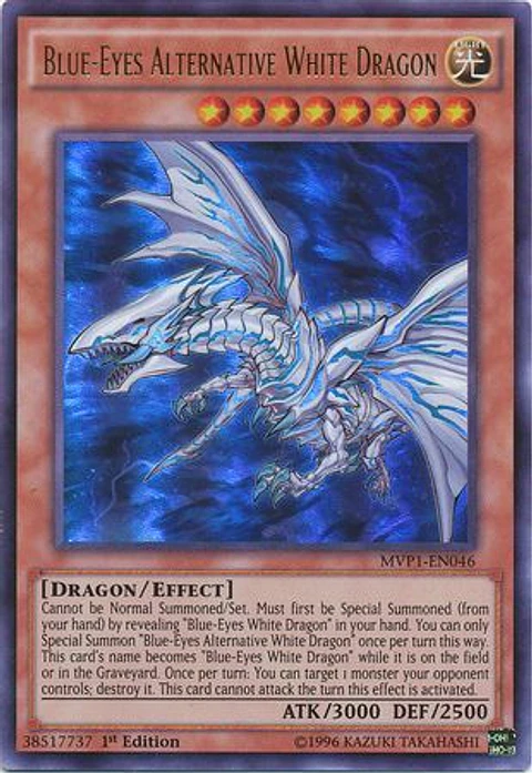 Blue-Eyes Alternative White Dragon - MVP1-EN046 - Ultra Rare (dañado)