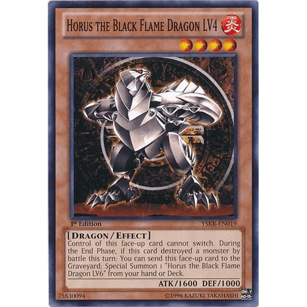 Horus the Black Flame Dragon LV4 - YSKR-EN019 - Common 