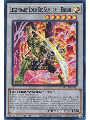 Legendary Lord Six Samurai - Enishi - ROTA-EN040 - Super Rare 