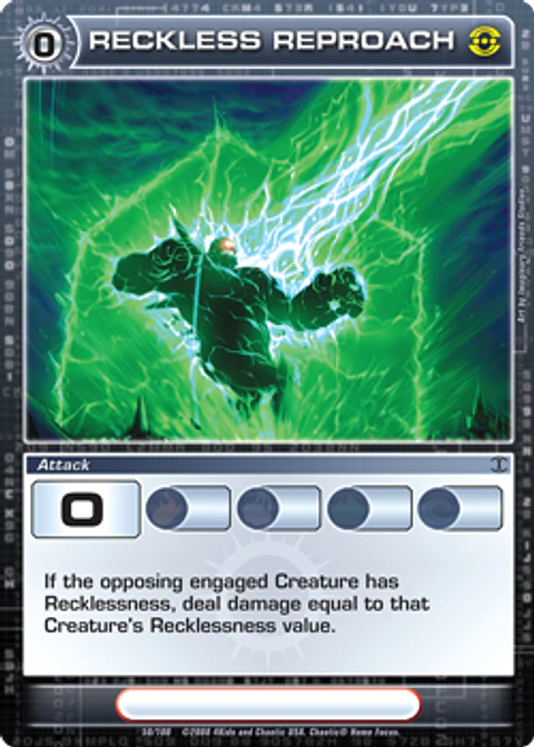 Reckless Reproach - Rare - Foil