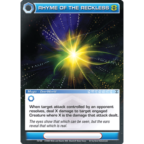 Rhyme of the Reckless - Rare - Foil