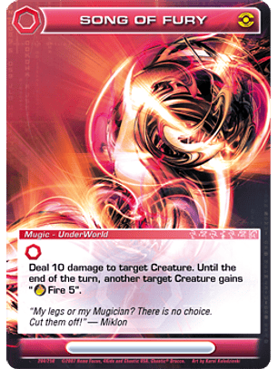 Song of Fury - Rare 