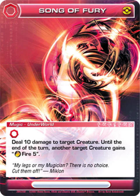 Song of Fury - Rare 