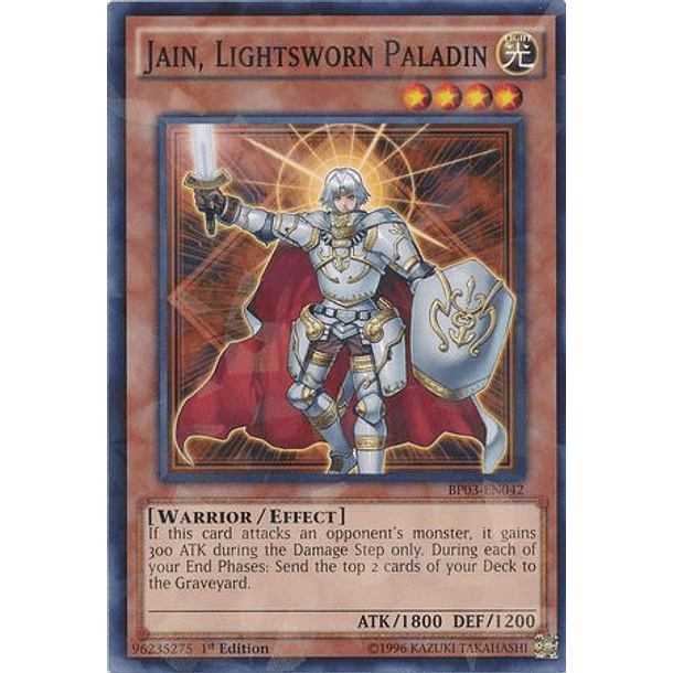 Jain, Lightsworn Paladin - BP03-EN042 - Shatterfoil Rare 