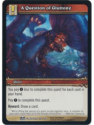 A Question of Gluttony - Foil Gladiators 193/208 - Common