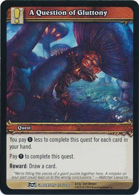A Question of Gluttony - Foil Gladiators 193/208 - Common