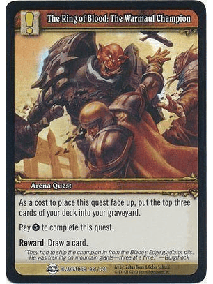 The Ring of Blood: The Warmaul Champion - Gladiators 199/208 - Common
