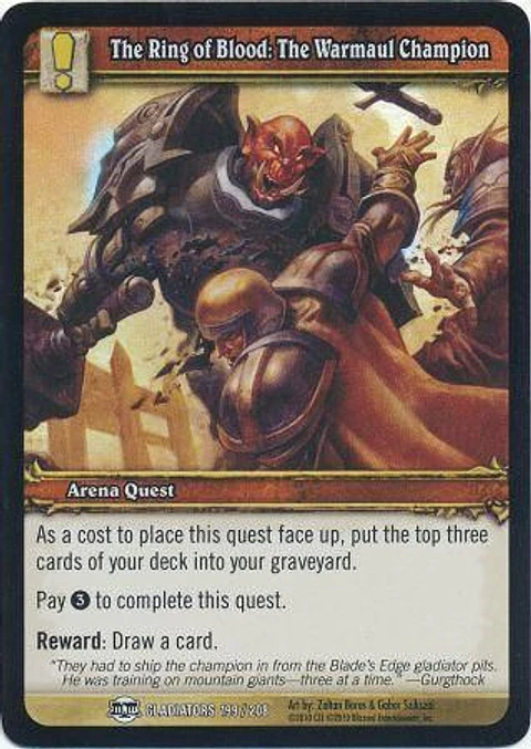 The Ring of Blood: The Warmaul Champion - Gladiators 199/208 - Common